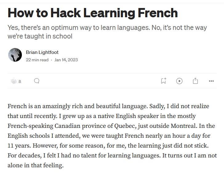 How to hack learning French